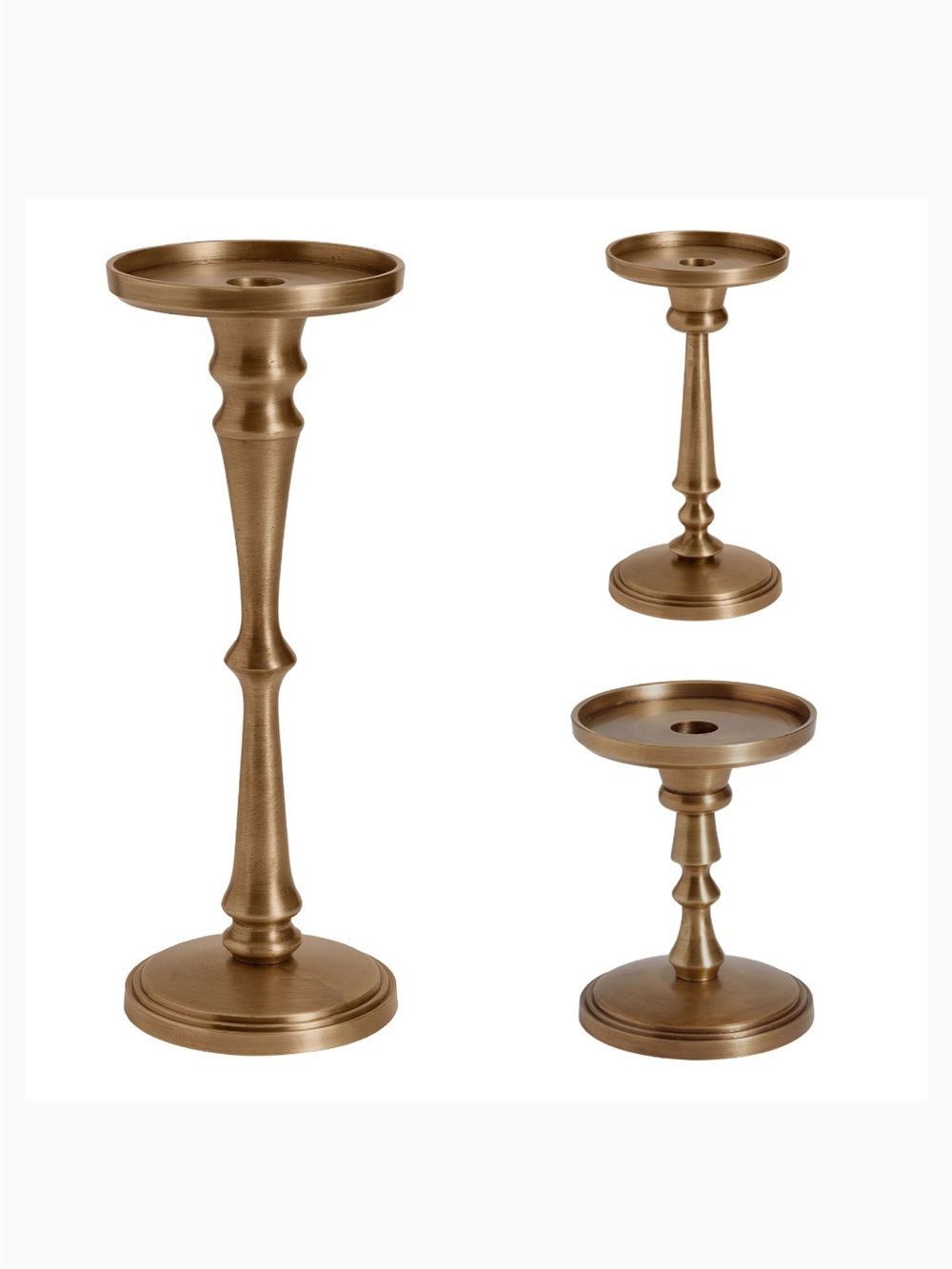 - Booker Pillar Holders  / Candle Holder | Pottery Barn ~ Set of 3